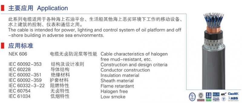 150-250v石油平台控制仪表通信电缆8